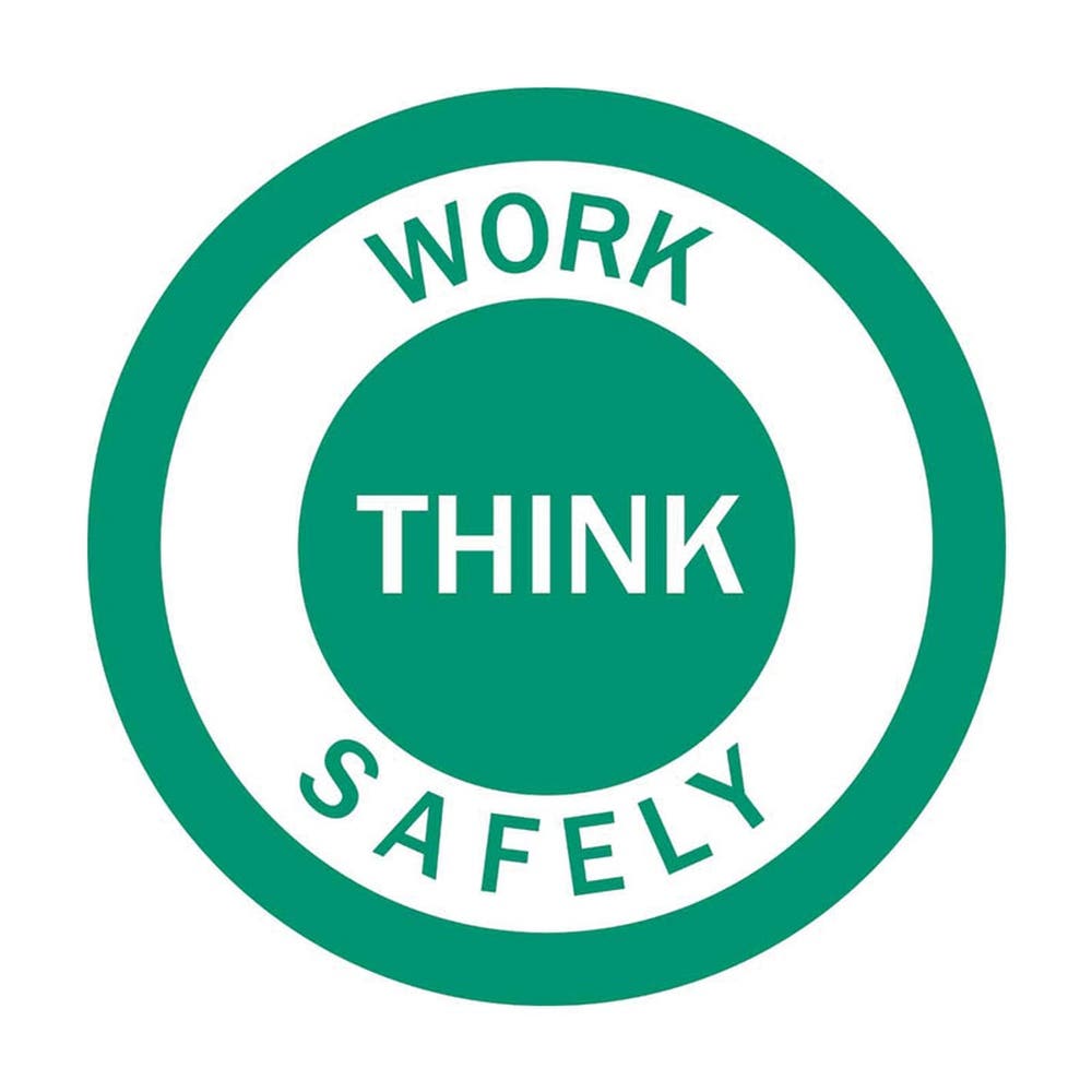 Label Ss Vinyl Safety Hat Think Work Safely Pk4 79901587 45331