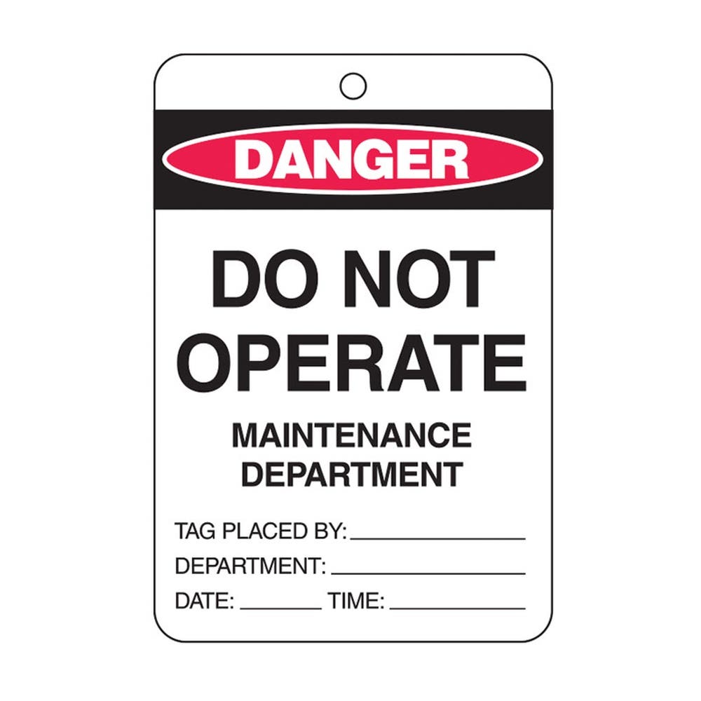 Lockout Tagout Lrg Eco Lo.Tag Rev.Side#1 Do Not.. Pk100 79901608 79901608 842364
