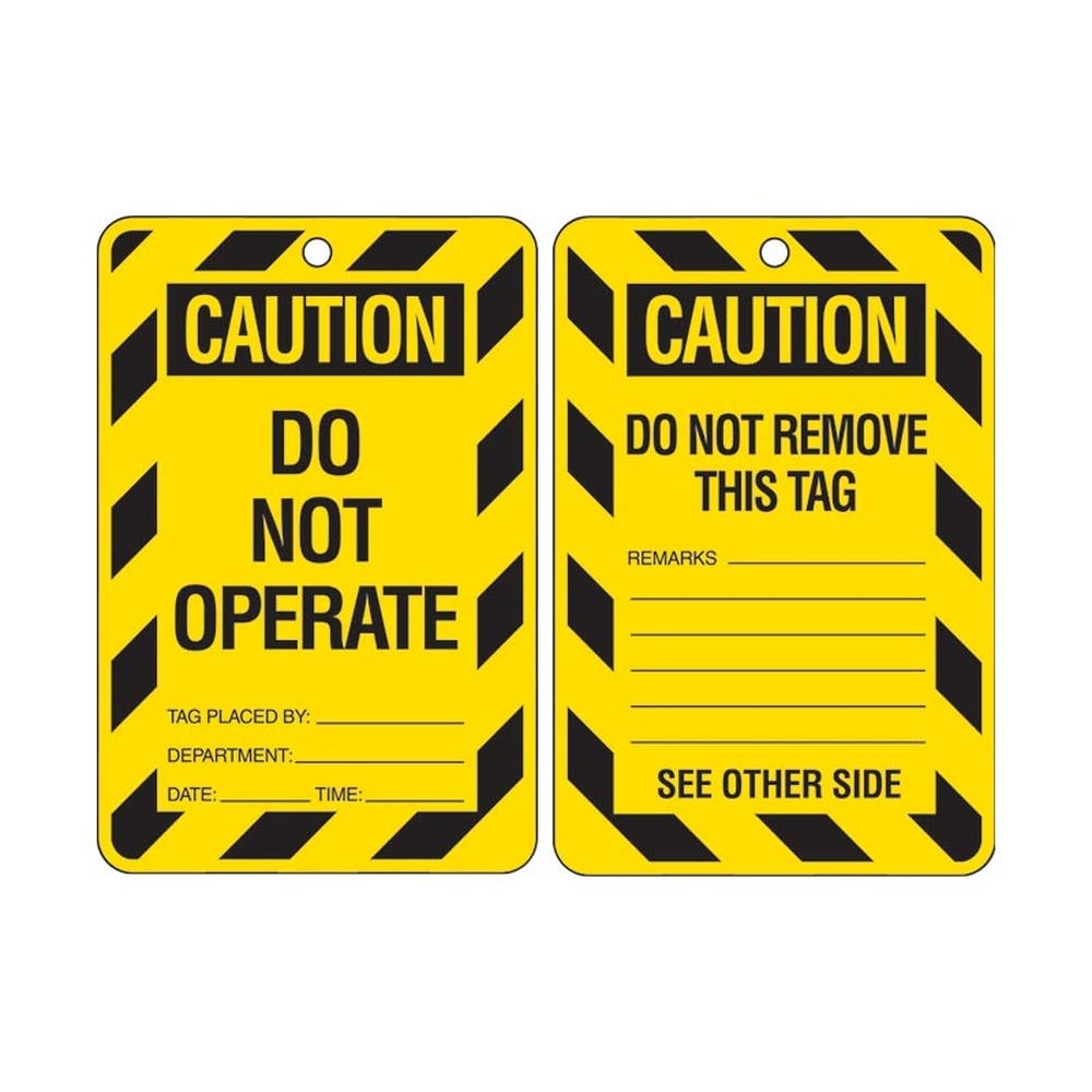 Lockout Tagout Lrg Eco Lo.Tag Rev.Side#2 Do Not.. Pk100 79901612 842365