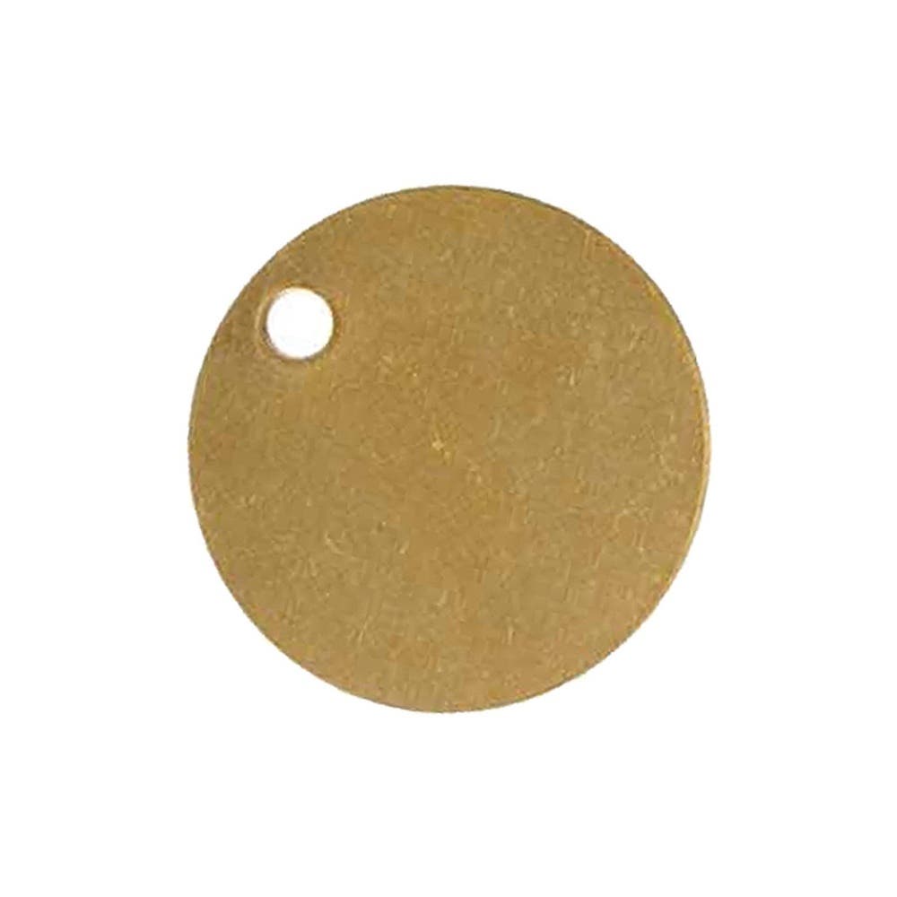 Pipe Identification Blank Brass Valve Tag Round 51mm Pk25 79901621 23211