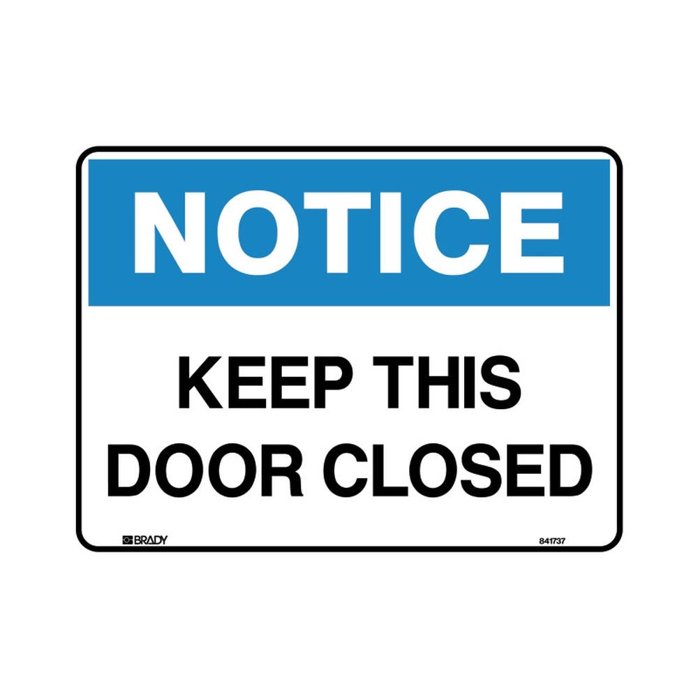 Safety Signs Notice Keep This Door Closed 250X180 Ss 79901704 832667