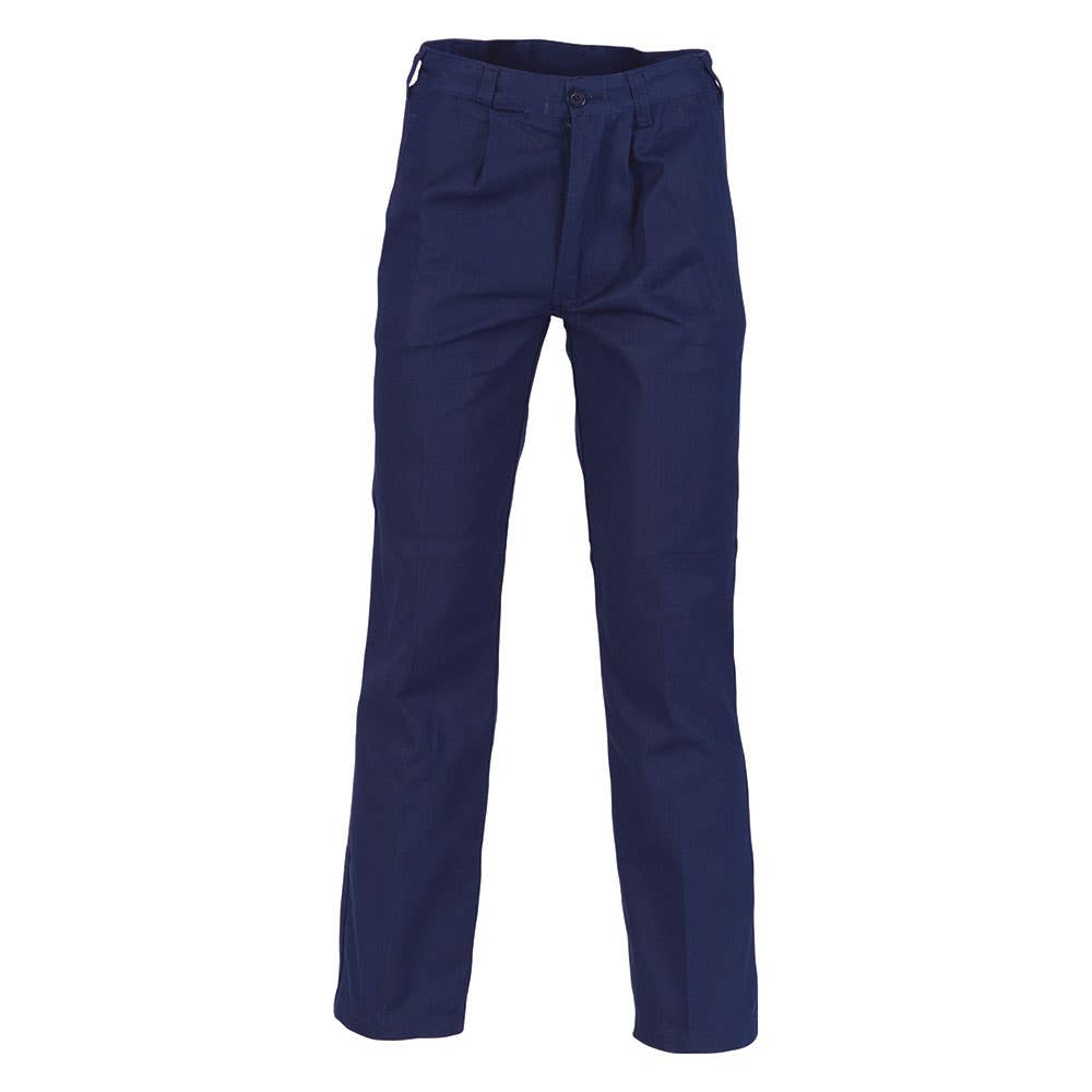 Pants Work 97R Navy 311gsm Cotton Drill Pleat Front 79904337 79904337 3311-NAV-97R