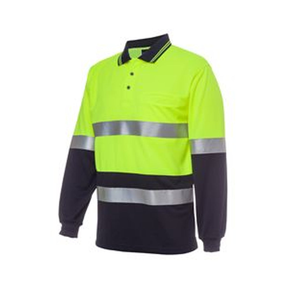 Shirt Polo Hi Vis L/S Taped Yellow / Navy XS_36020573_6HVSL-Y/N-XS
