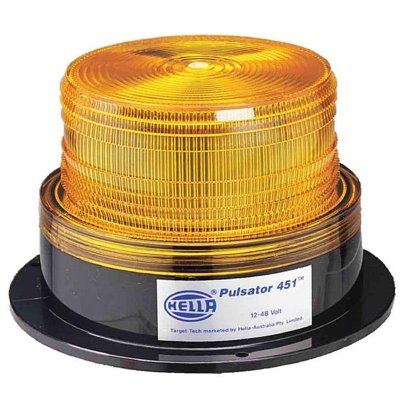 Lamp Strobe Lamp Emergency Pulsator 451 Amber 12-48V 165 x 102mm Hella 81003043 1645 NLA