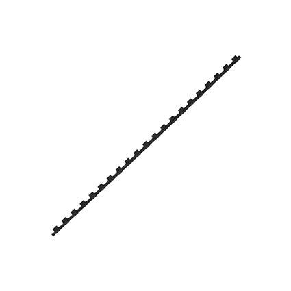Binding Comb Plastic 6mm 21 Ring Coil BX 100 Black_39194203_45500