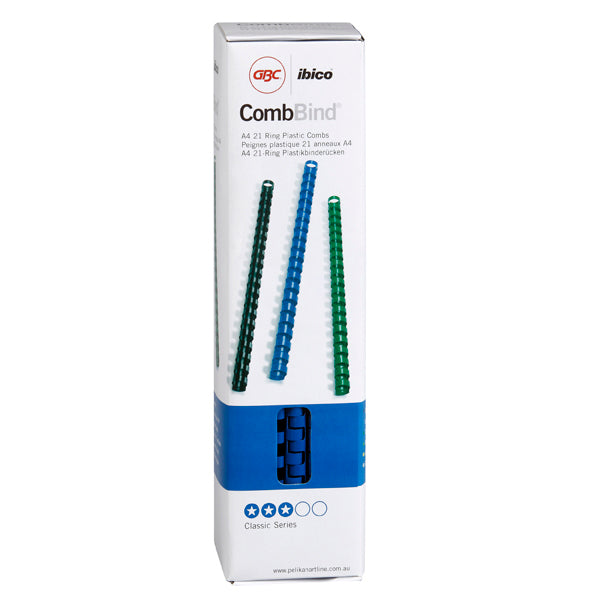 Binding Comb Rexel Plastic 9.5mm 21 Ring Coil Pack 100 Blue_39194404_45540