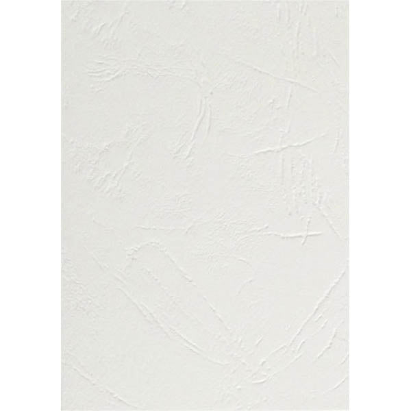 GBC Binding Cover Leathergrain A4 300gsm Pack 100 White_810303010_BCL300W100