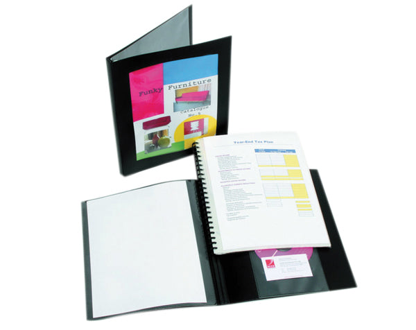 Marbig Display Book A4 Refillable 20 Pocket Pro Frame Black_39190303_2003702