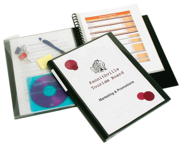 Marbig Display Book Refillable Wallet 20 Pockets A4 Black_815008301_2003202