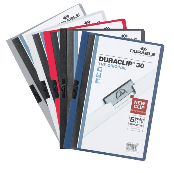 Durable Duraclip Document File 22000 A4 30 Sheet Capacity Red_815054003_220003