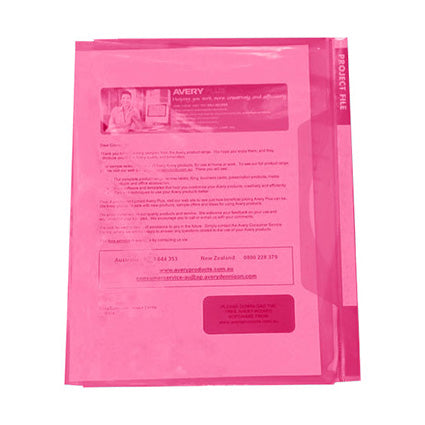 Avery Transparent Plastic Project File A4 47923 Red_1039467_41501
