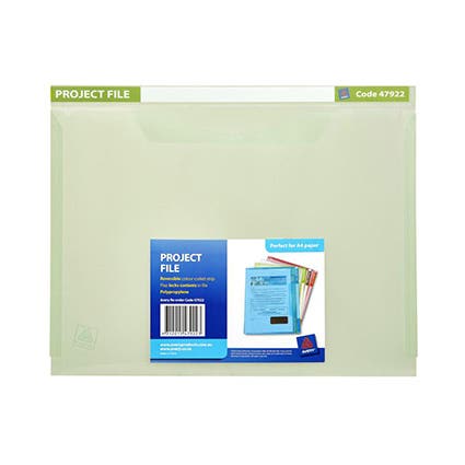 Avery Transparent Plastic Project File A4 47922 Green 1039465 47922