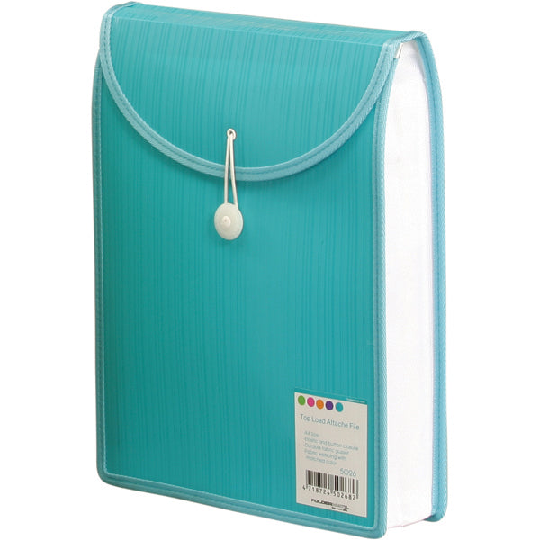 Bantex Document Wallet Quill Attache Top Open Aqua_9008226_400132294