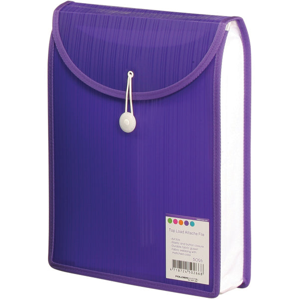 Bantex Document Wallet Quill Attache Top Open Violet_9008228_400132296