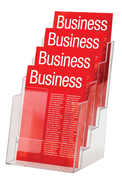 Esselte Brochure Holder Free Standing A5 4 Tier Clear_820026000_45531