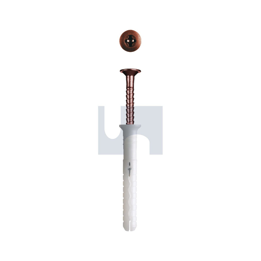 Mnaf Hammer Screw ZP Skirting Board Fix Dark Brown 5 30/5 - Pk 100_40088869_MUNMNAFB11225138