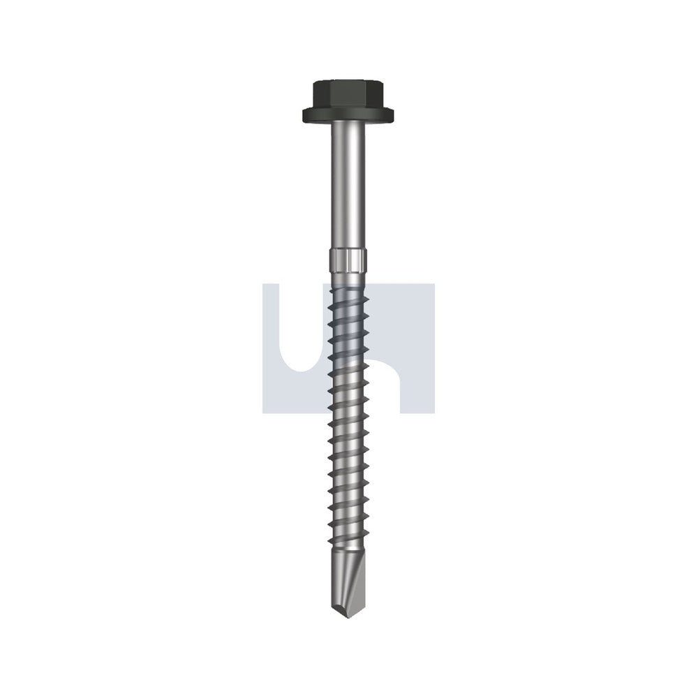 Sds Flg Hex Hd Woodland Grey -Cl4 + SG #14-10 75 - Pk 500_40097908_TWGM4FS1410075