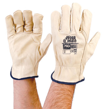 Prochoice Riggamate Premium Cowgrain Gloves Beige Medium_9001934_CGL41BM