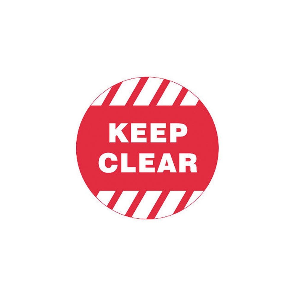 Sign KEEP CLEAR Floor Marker Anti Slip 440mm Vinyl 90030862 842088