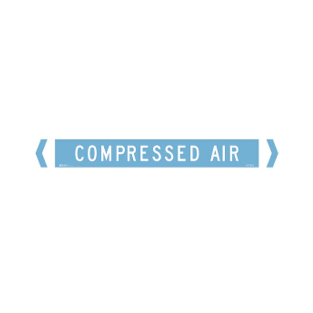 Marker Pipe Hi Vis COMPRESSED AIR Over 250mm OD 475 x 89mm Pk 10 90031755 830040
