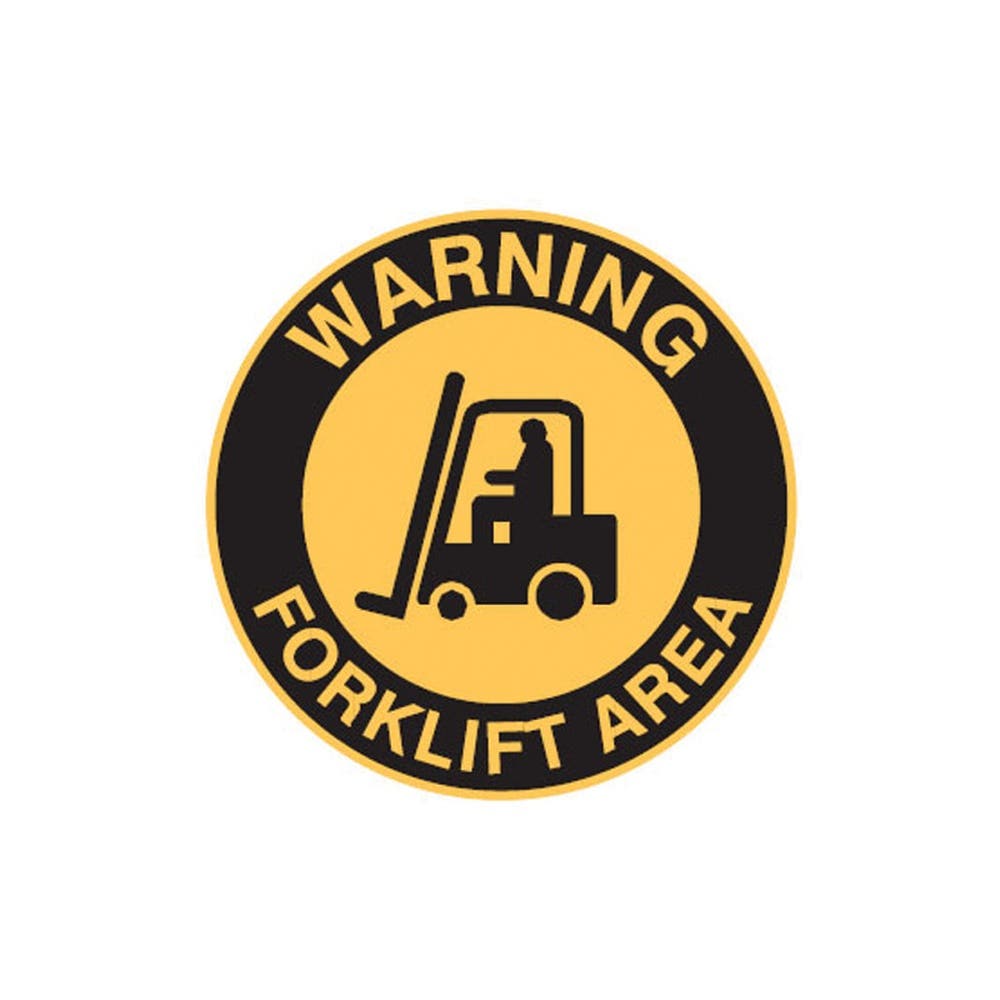 Sign FORKLIFT AREA 440mm Floor Marker Anti Slip Vinyl 90031832 843621