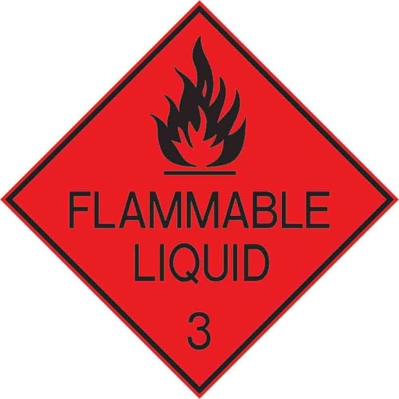 Diamond FLAMMABLE LIQUID 3 Sign 270 x 270mm Poly 251499 HLTM103P