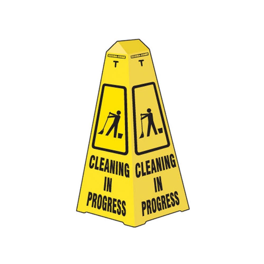 Sign CLEANING IN PROGRESS Cone 900mm Yellow 90038399 842037