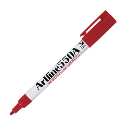 Artline 550A Whiteboard Marker Bullet Point 1.2mm Box 12 Red 9005834 155002A