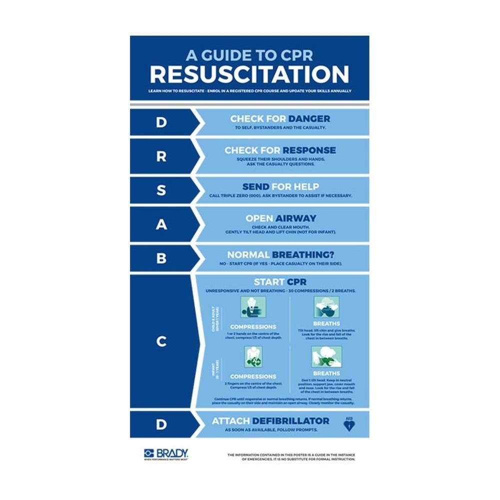 Chart Wall Recuscitation Poly 77 x 42cm 90060076 852062