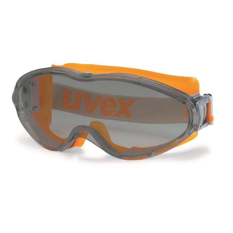 Safety Goggles Ultrasonic Grey Lens Orange/Grey Vented Frame Supravision 90080009 9302-346