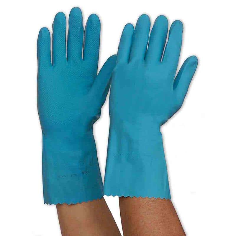 Gloves Food Handling Latex Blue Silver Lined 300mm 2XL ProChoice 90118135 MSLB2XL