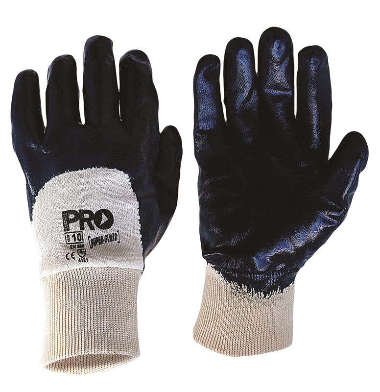 Gloves Nitrile Super Guard 3/4 Dipped Blue Size 10 ProChoice 90118153 NBRHB10