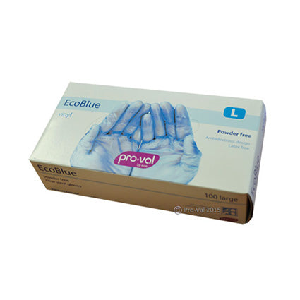 Pro-Val Gloves Ecoblue Vinyl Disposable Powder Free Box 1000 Xl_9020200_41128