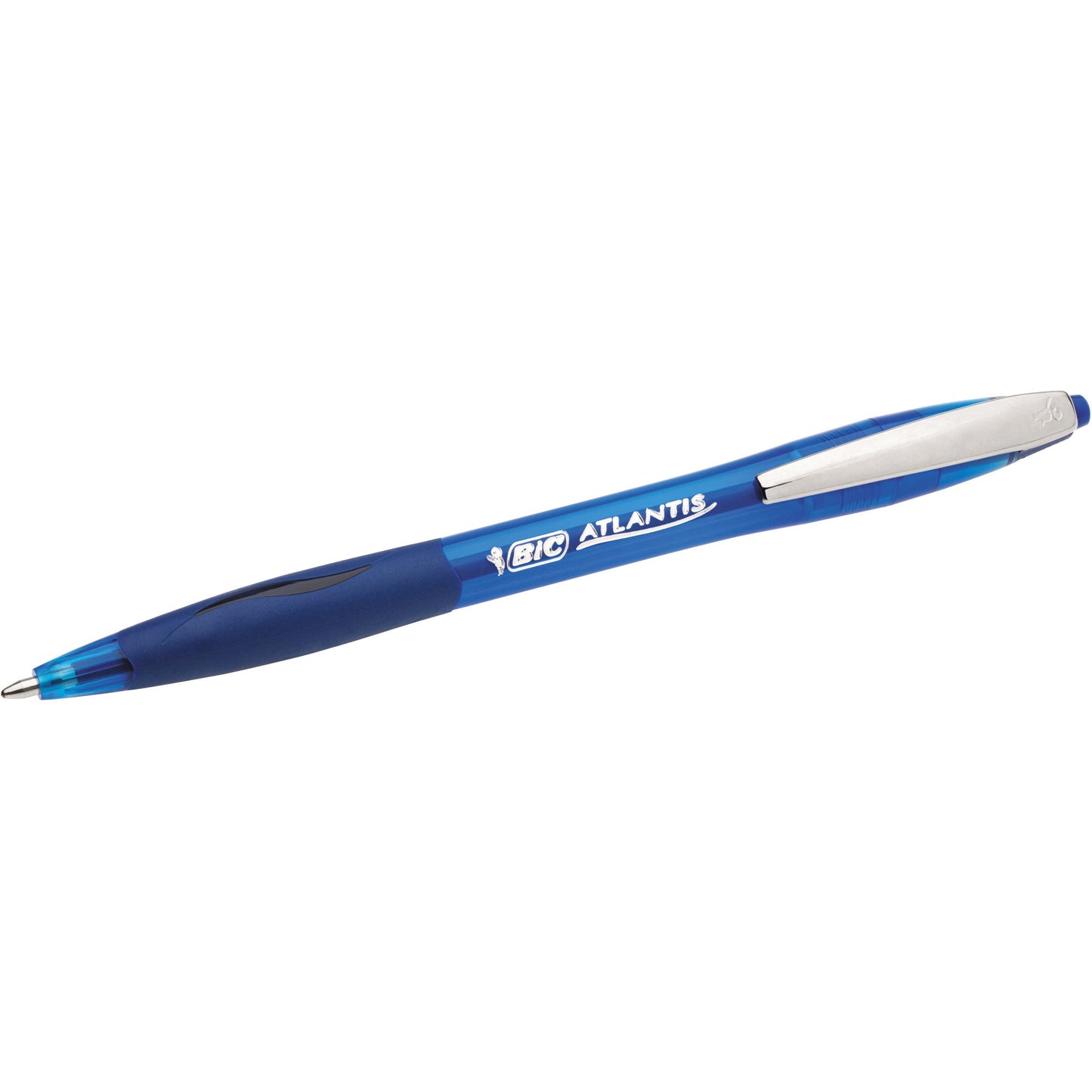 Bic Pen Atlantis Retractable Medium Ball (12) Blue 9023385 71615