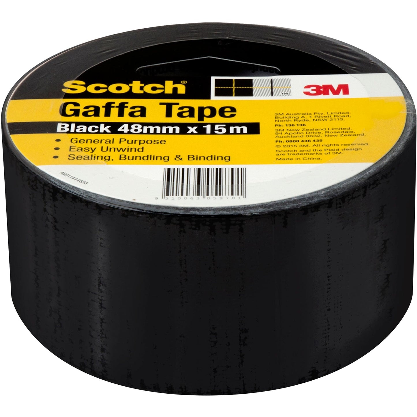 Scotch Utility Gaffa Tape 933 48mm X 15M Black 9023701 39533