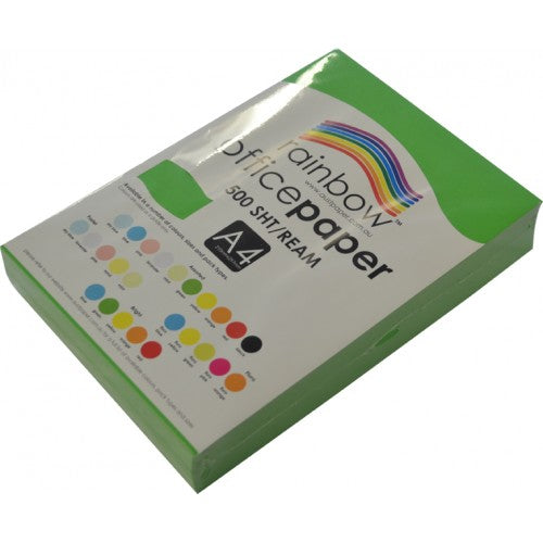 Rainbow Paper A4 80gsm Bright Colours Green Ream_9031008_47671