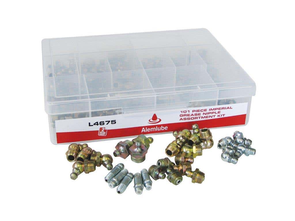 Grease Nipple Kit Industrial Assortment 101 Piece L4675 Alemlube 90478042 L4675