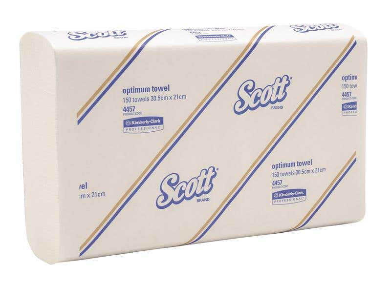 Optimum Hand Towels White 305 x 210mm 16 Pk 90610035 4457