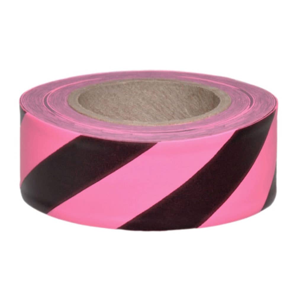Tape Flagging Black/Pink Stripe 25mm x 75m 90780114 90780114 FT25MMPB
