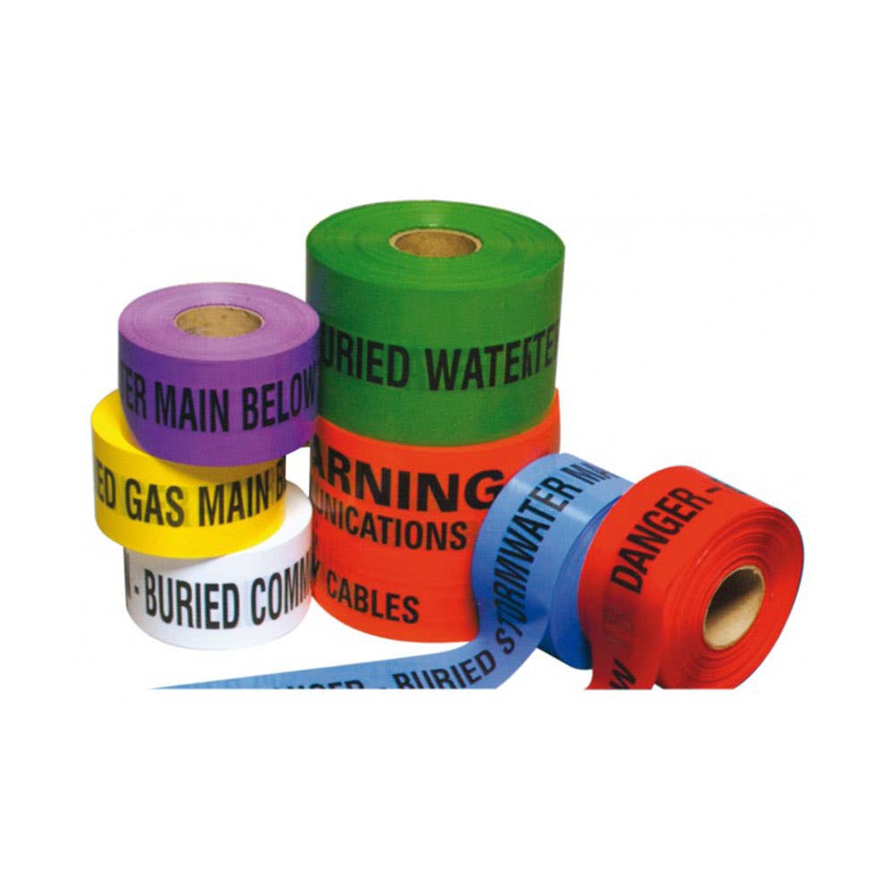 Underground Tape DANGER GAS MAIN BELOW Detectable 100mm x 250m 90780225 TD3202