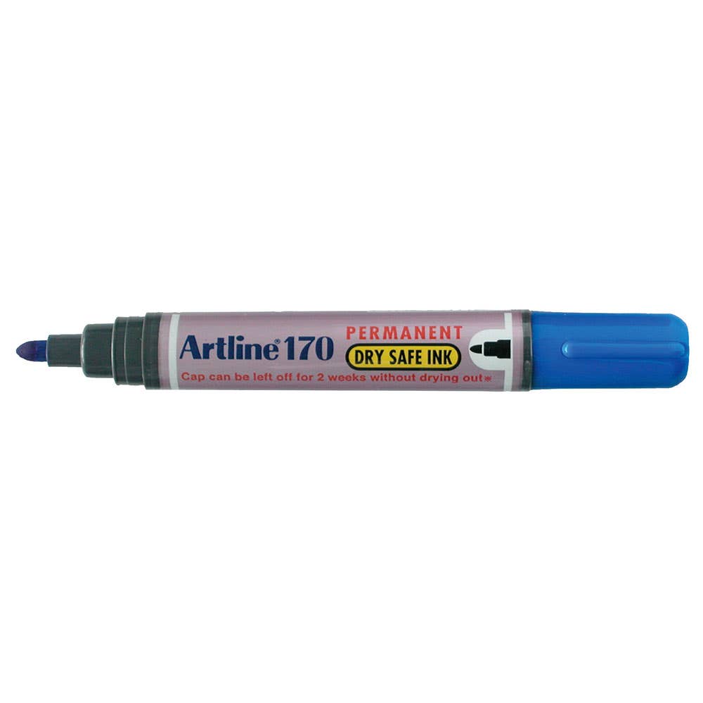 Marker Permanent Dry Safe Bullet Blue 2mm Artline 170 90838066 101703