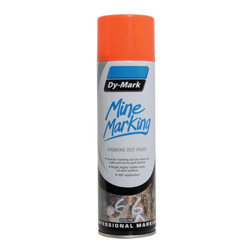 Mine Marking Paint Trigger Horizontal Fluoro Orange Aerosol 350g Dy-Mark_90880058_38013526