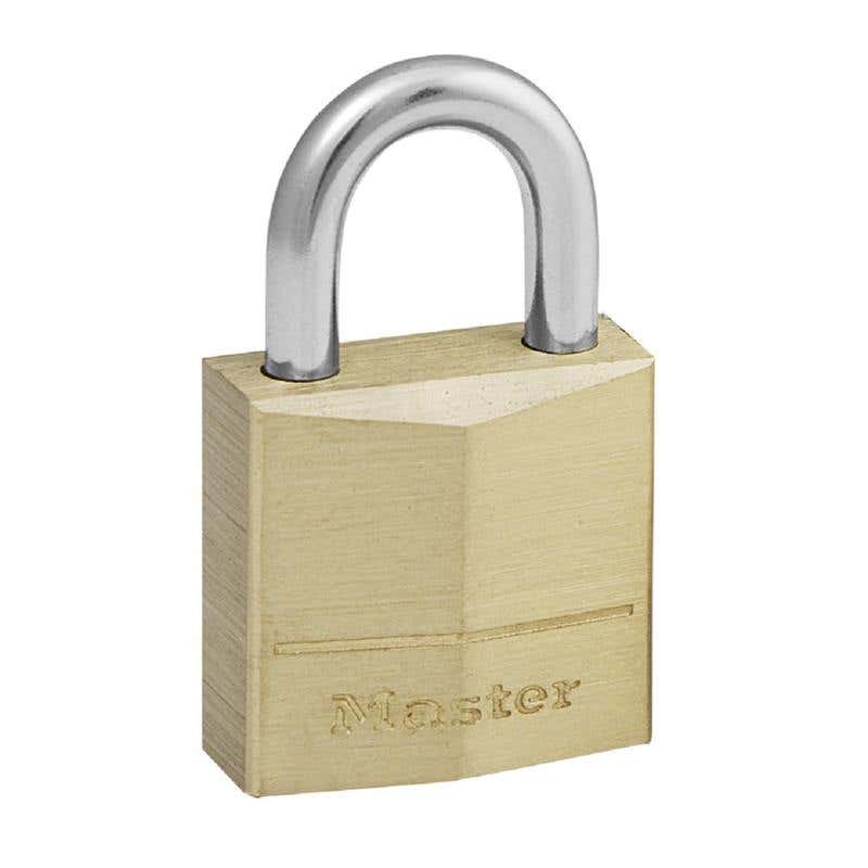 Padlock Brass Diamond Medium Security 20mm Keyed Alike 0120KA Master Lock 91018071 0120BOX-1A31