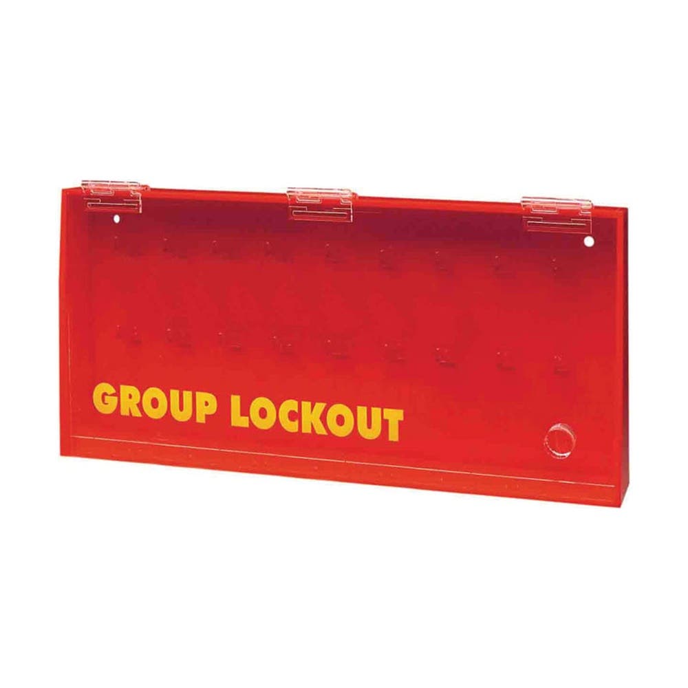 Box Lockout Acrylic Wall Mounted 14 Locks 18 Keys 400 x 190 x 63mm 91018392 GLOBOX