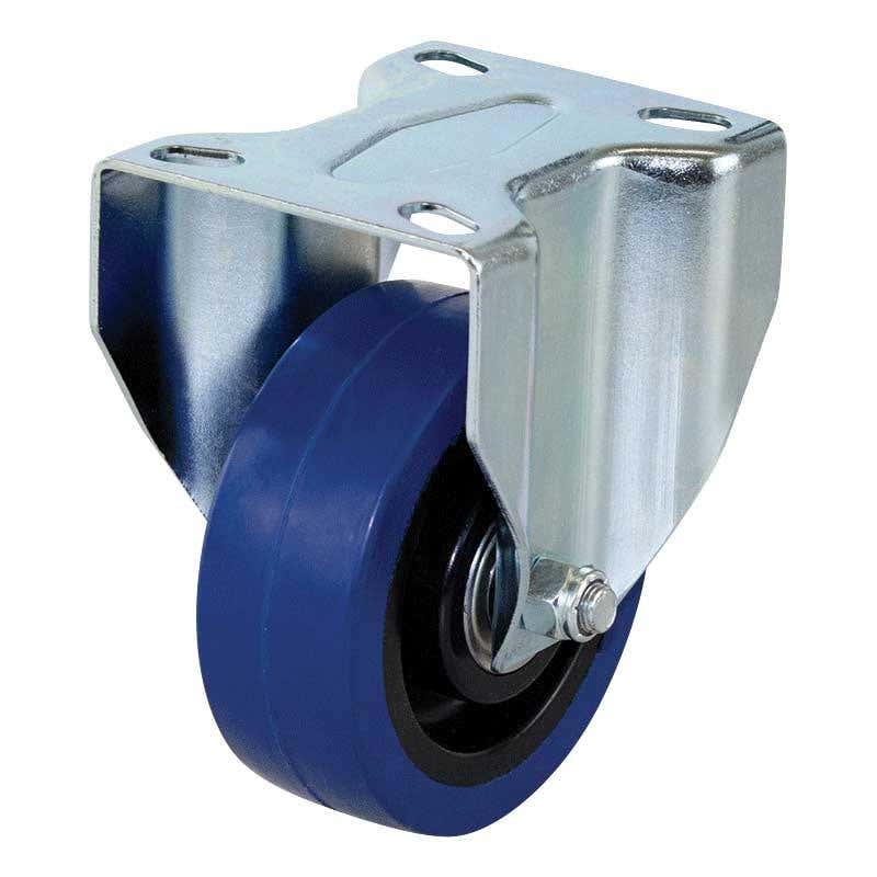 Castor Fixed 100 x 35mm Rubber Blue 150kg 91320233 91320233 R4043
