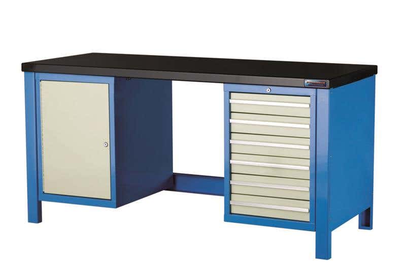 Bench Workstation 1800 x 750 x 900mm + Side Cabinet 6 Drawers 91708250 MOD4