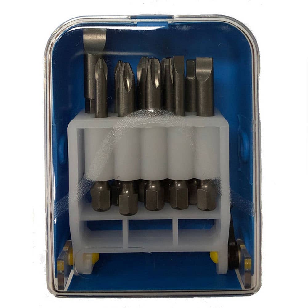 Bit Power Set 10 Piece Pozi + Slotted + Hex 50mm 91890004 GFB-370-C