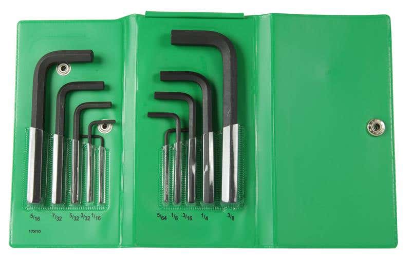 10 Piece Hex End L-Wrench Short Imperial Set with Wallet 91958002 BD00008