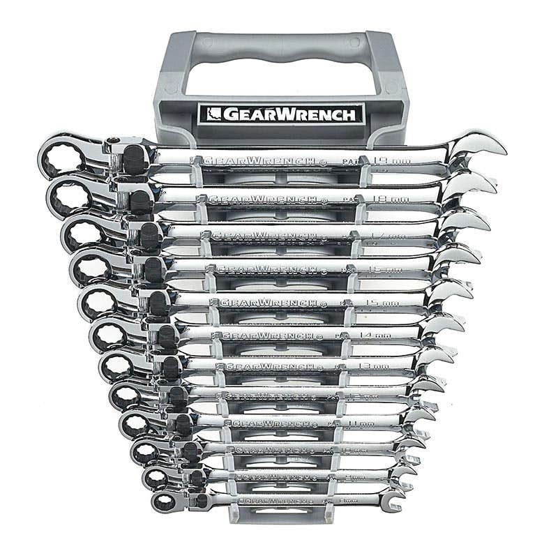 Wrench Set Ratchet 12 Piece Metric Flex Head GearWrench 92368096 85698