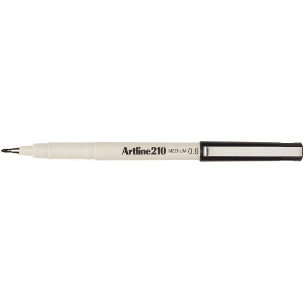 Artline 210 Fineliner Pen 0.6mm Box 12 Black 925003001 121001